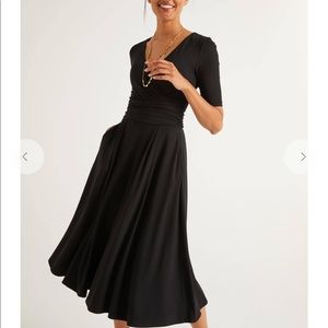 Boden Black Midi Dress with pockets EUC